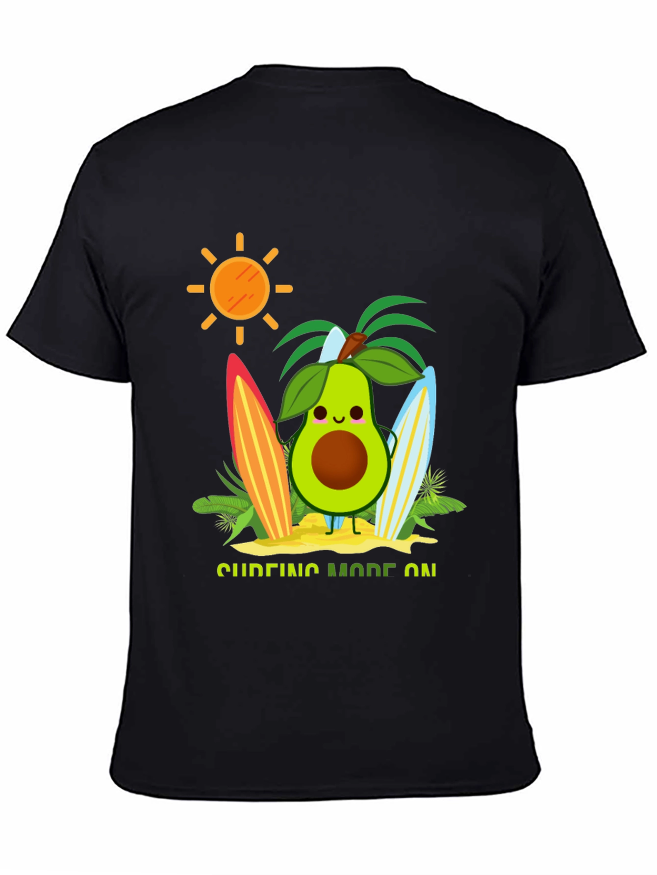 Avocado Surfing Mode On T-Shirt