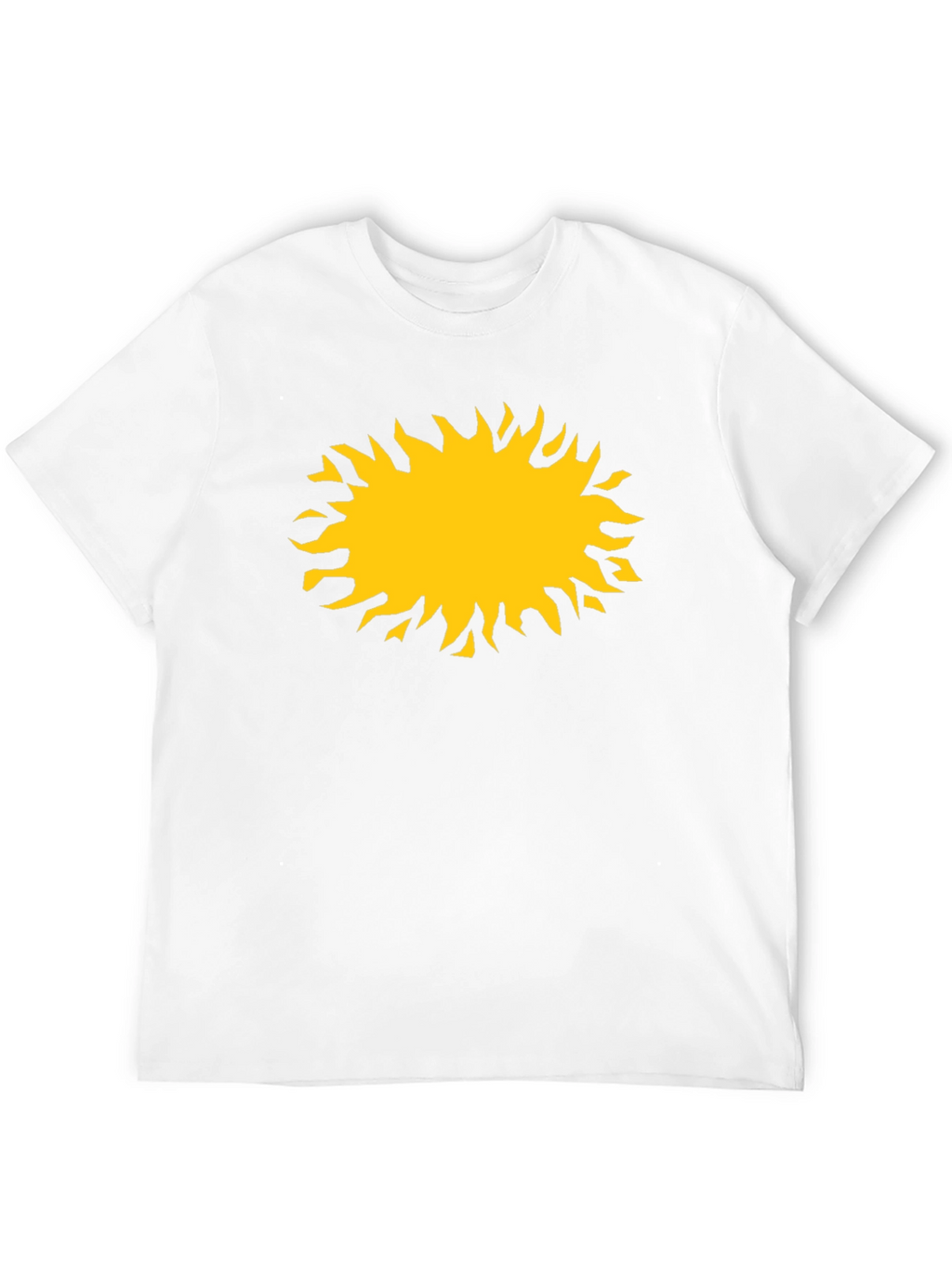 Black T-Shirt with Yellow Sun Graphic