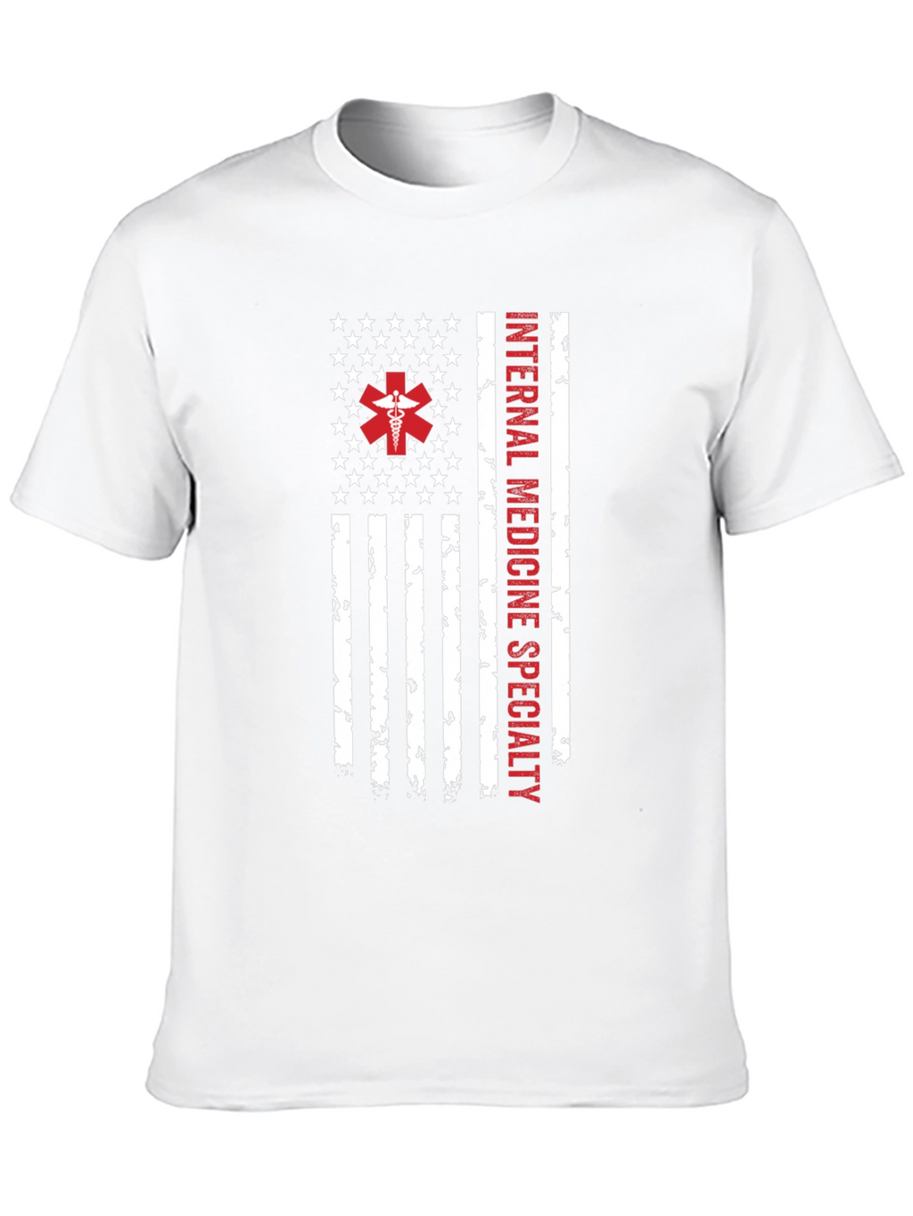 Internal Medicine Specialty American Flag T-Shirt