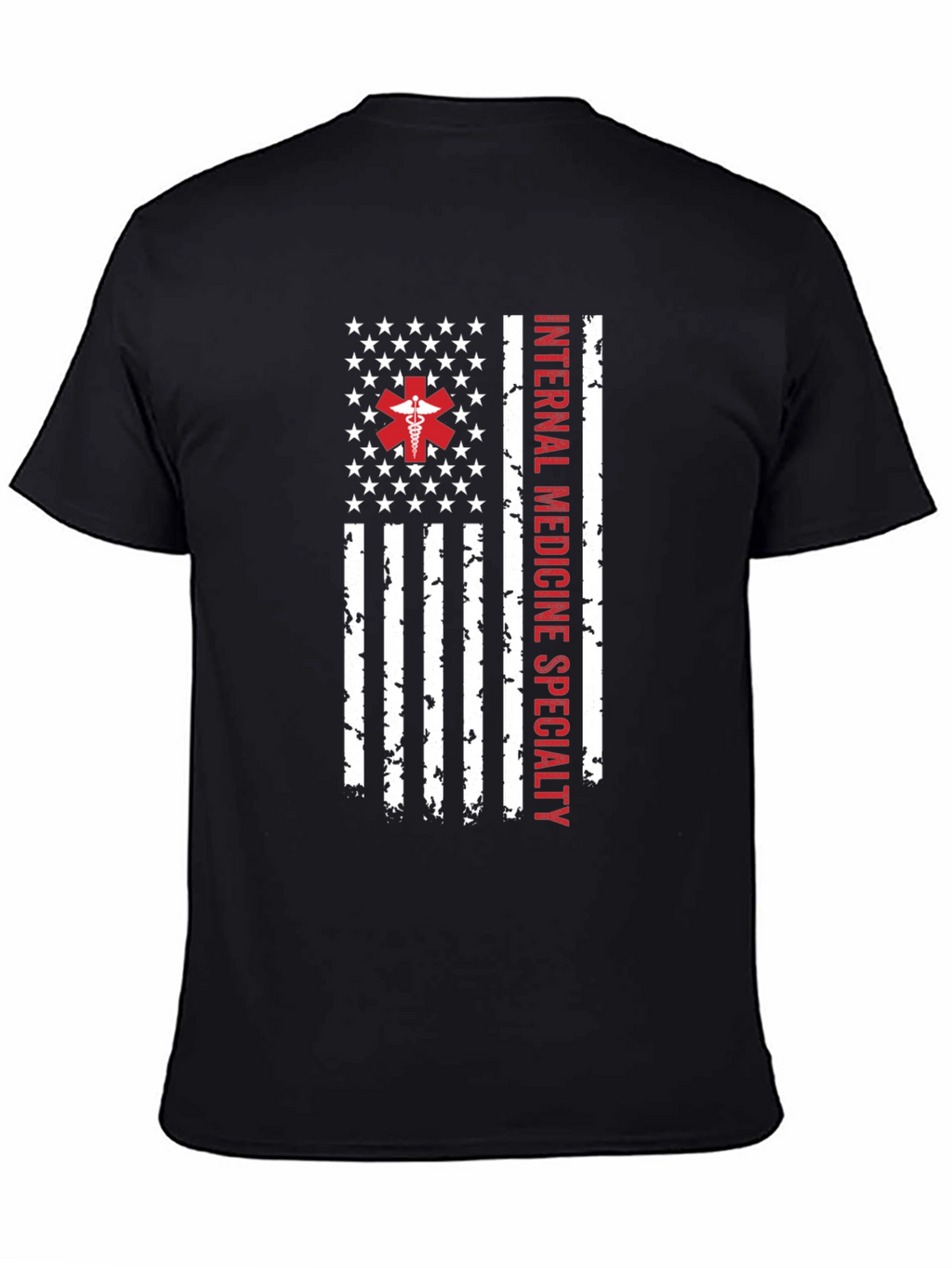 Internal Medicine Specialty American Flag T-Shirt