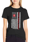 Internal Medicine Specialty American Flag T-Shirt