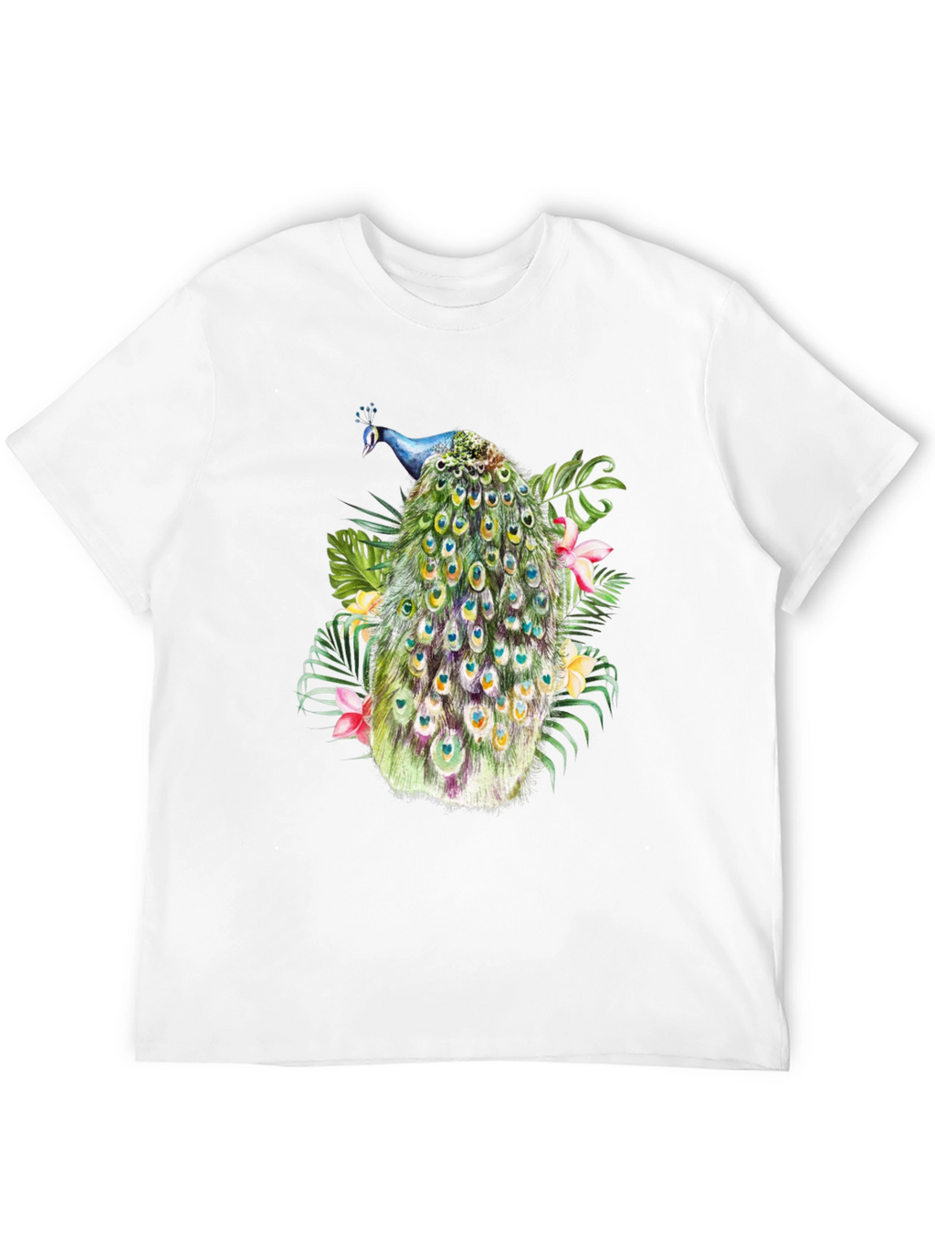 Peacock Graphic Black T-Shirt