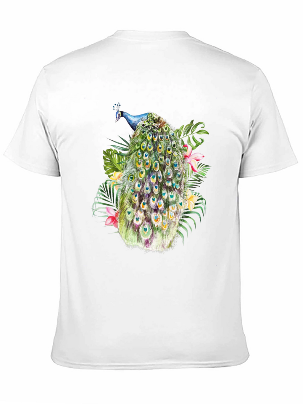 Peacock Graphic Black T-Shirt