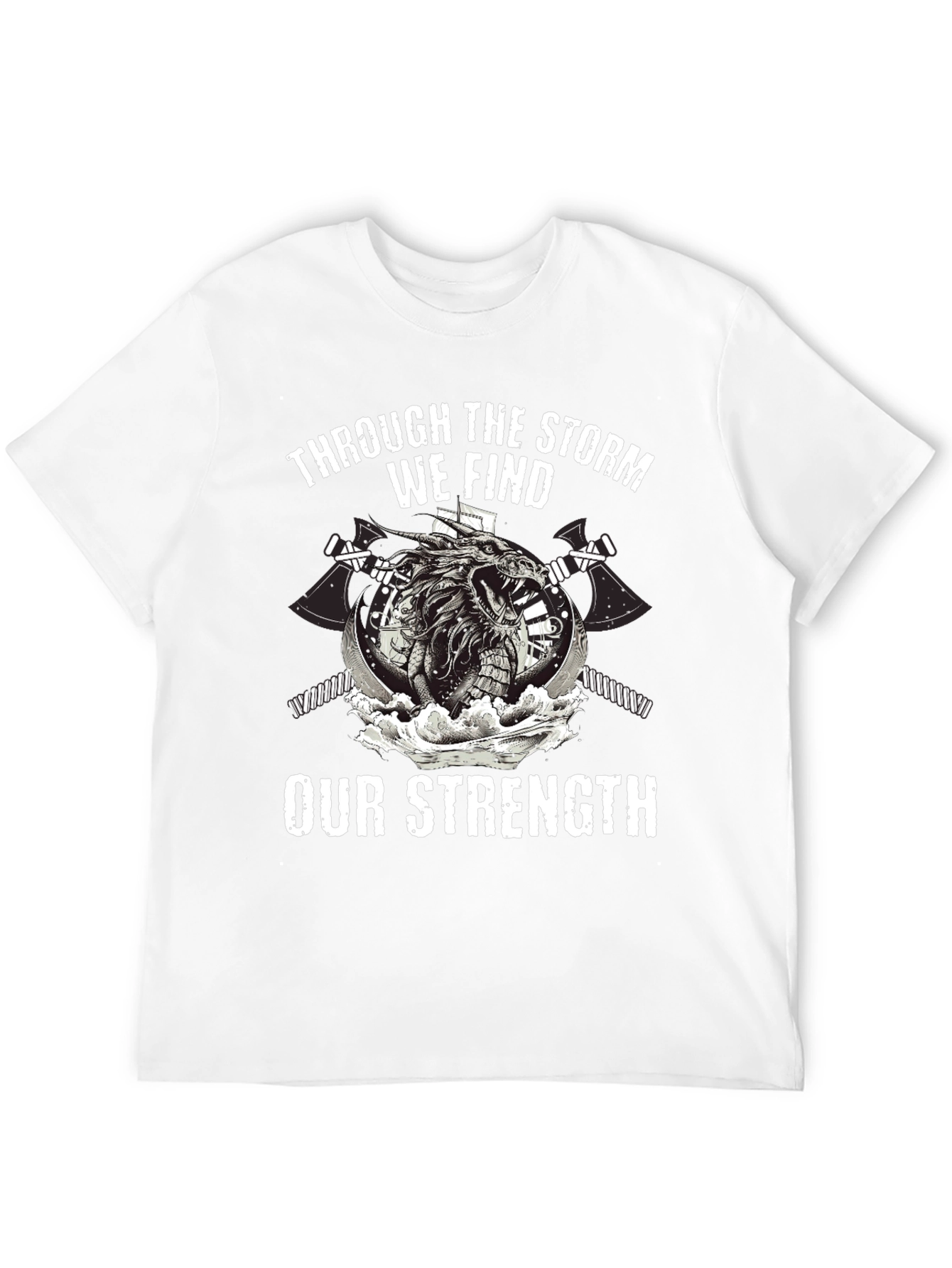 Storm Strength Dragon Graphic Black T-Shirt