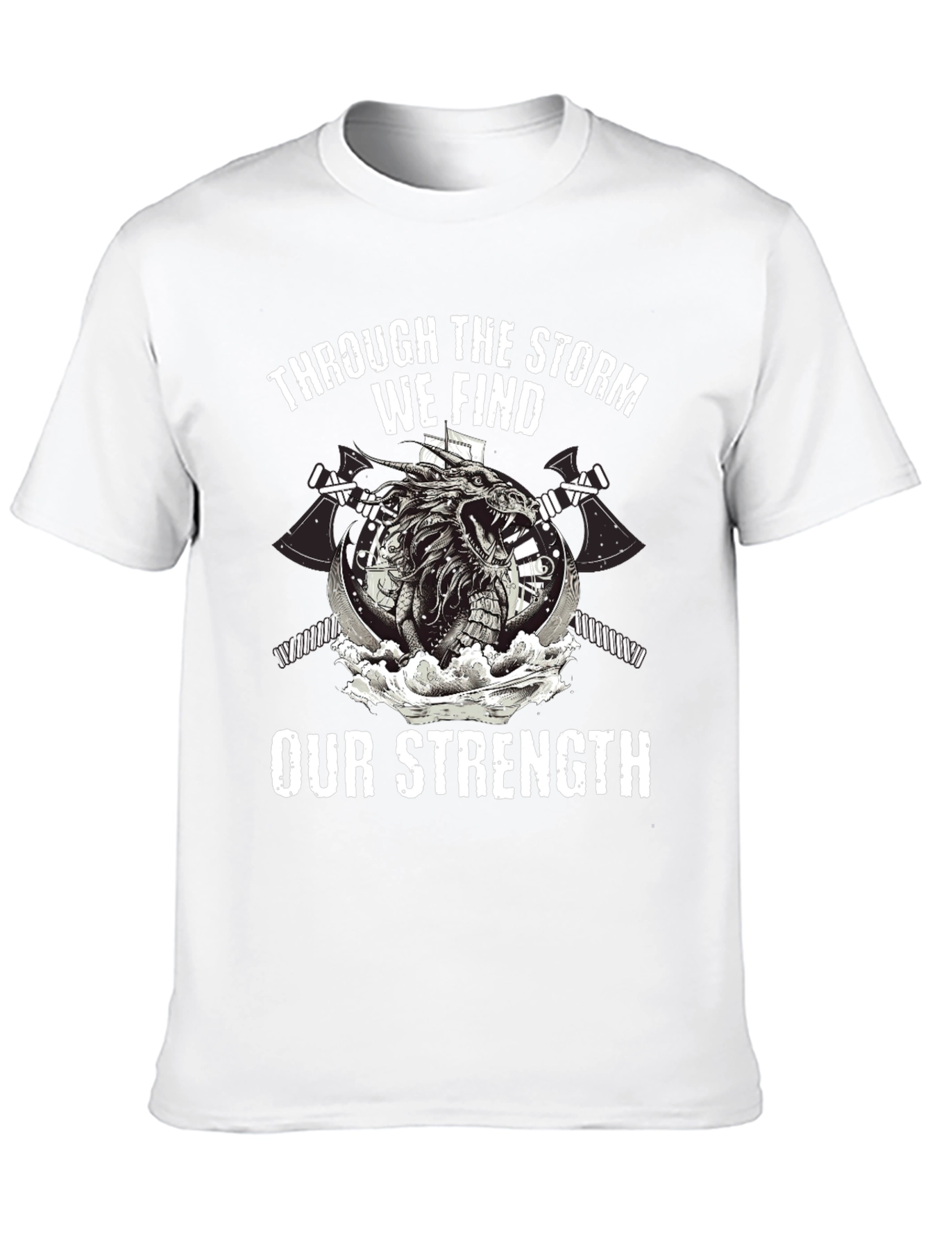 Storm Strength Dragon Graphic Black T-Shirt