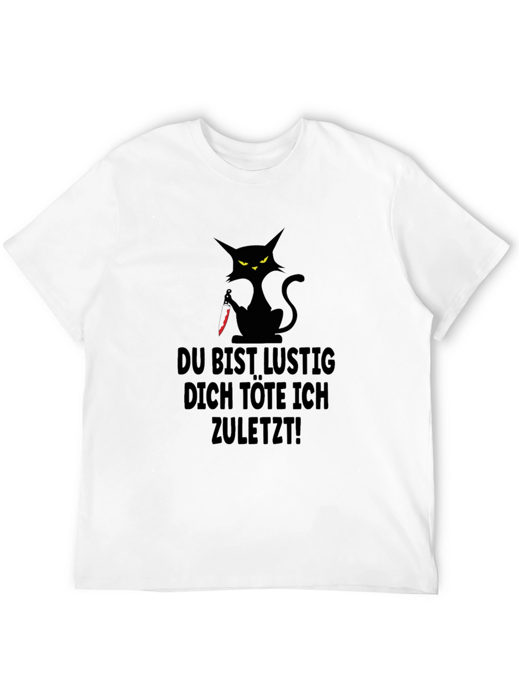 Black Cat German Phrase Graphic T-Shirt