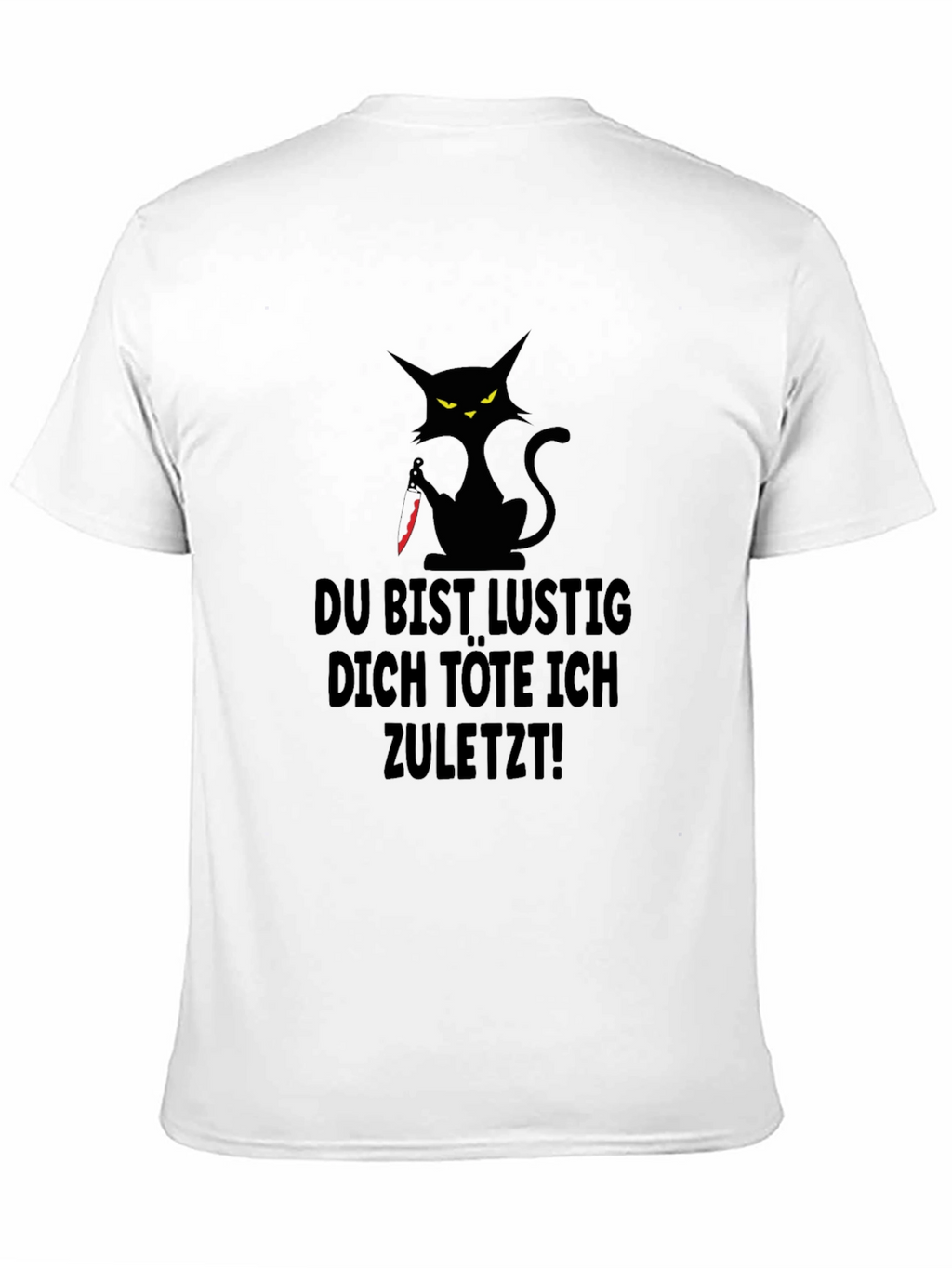 Black Cat German Phrase Graphic T-Shirt