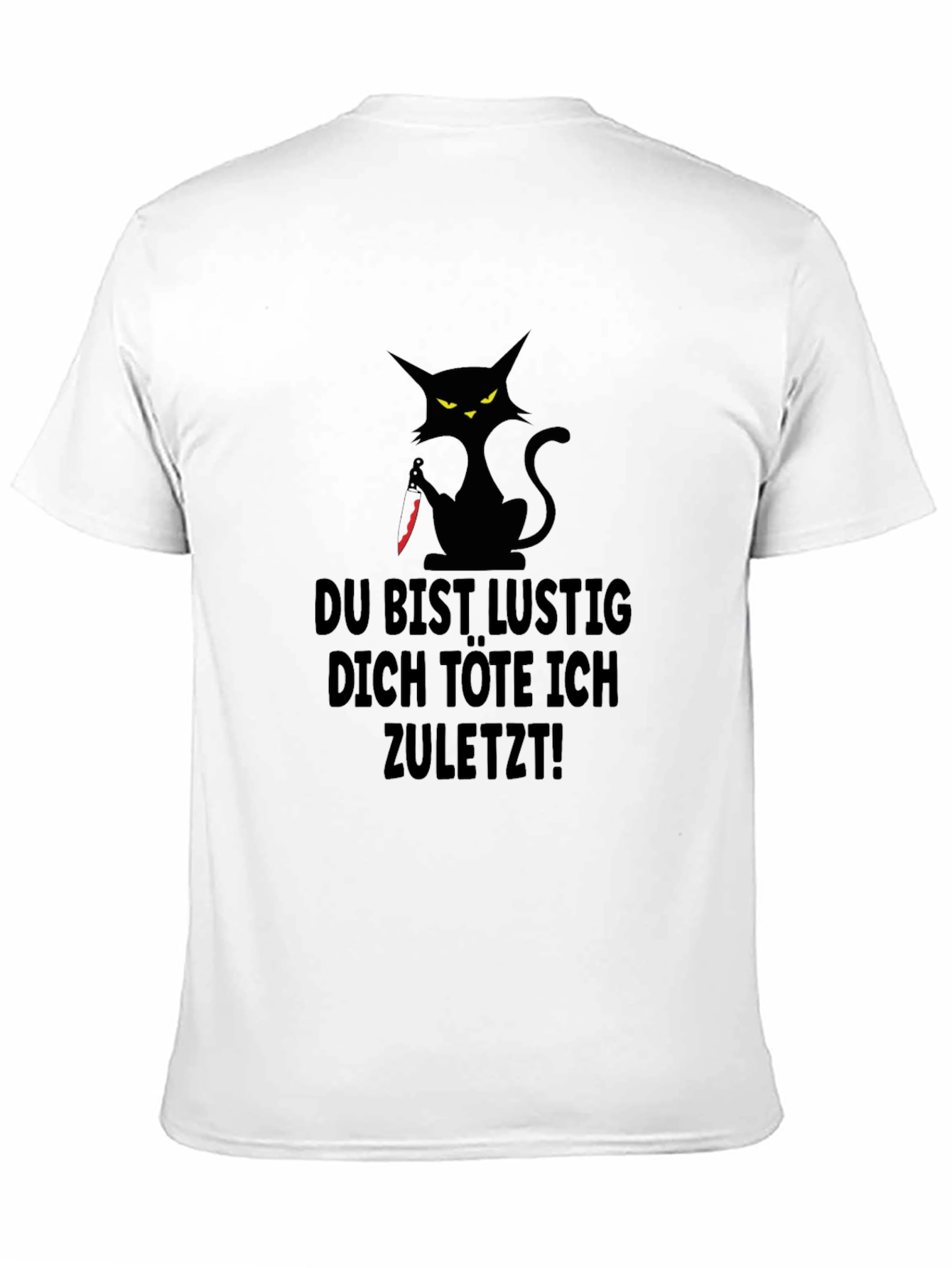 Black Cat German Phrase Graphic T-Shirt