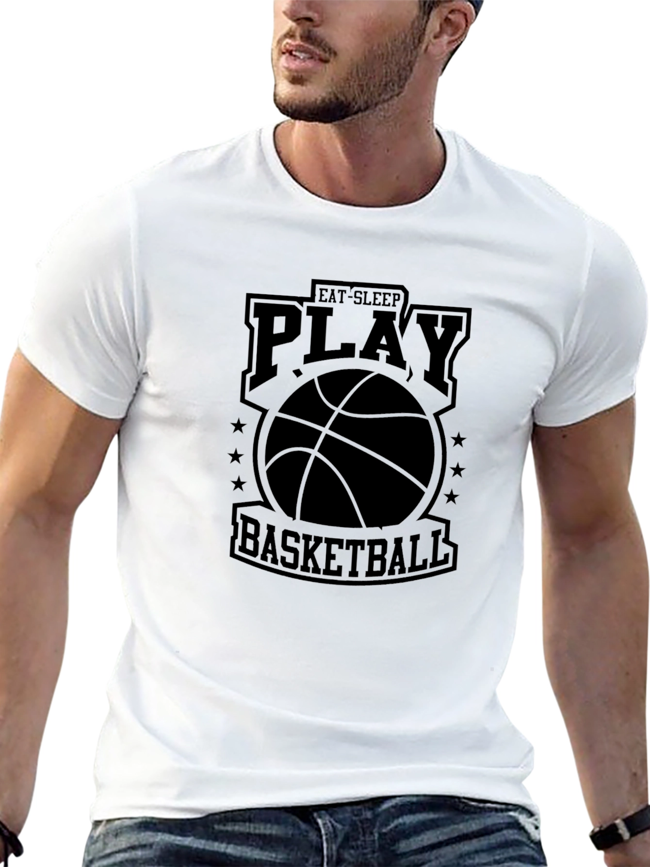 Eat Sleep Play Basketball Graphic Tee