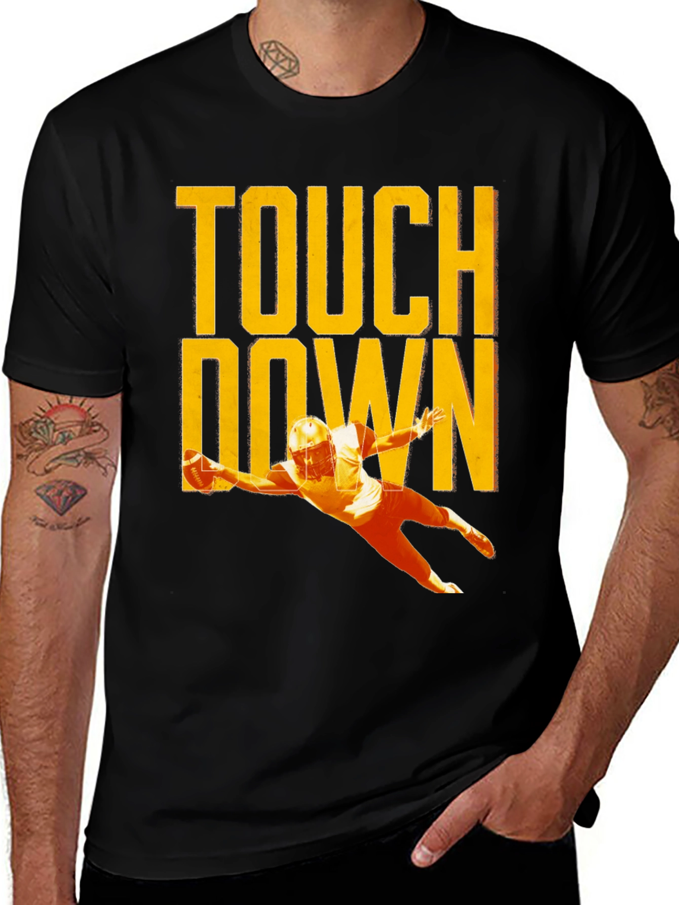 Touchdown Football T-Shirt Black