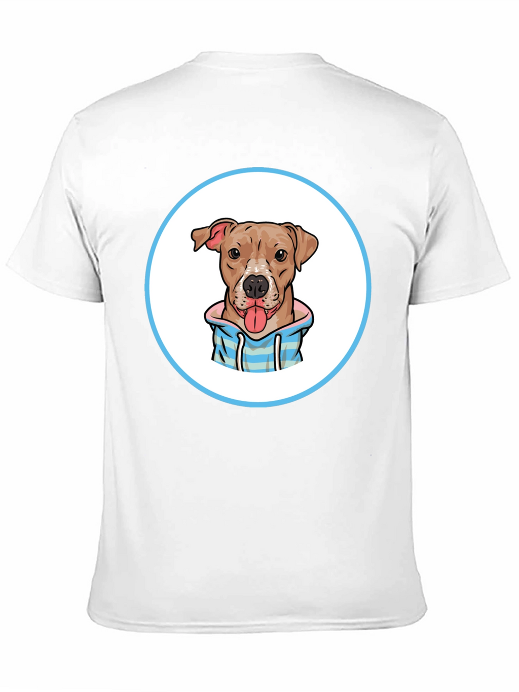 Dog Cartoon Print Black T-Shirt