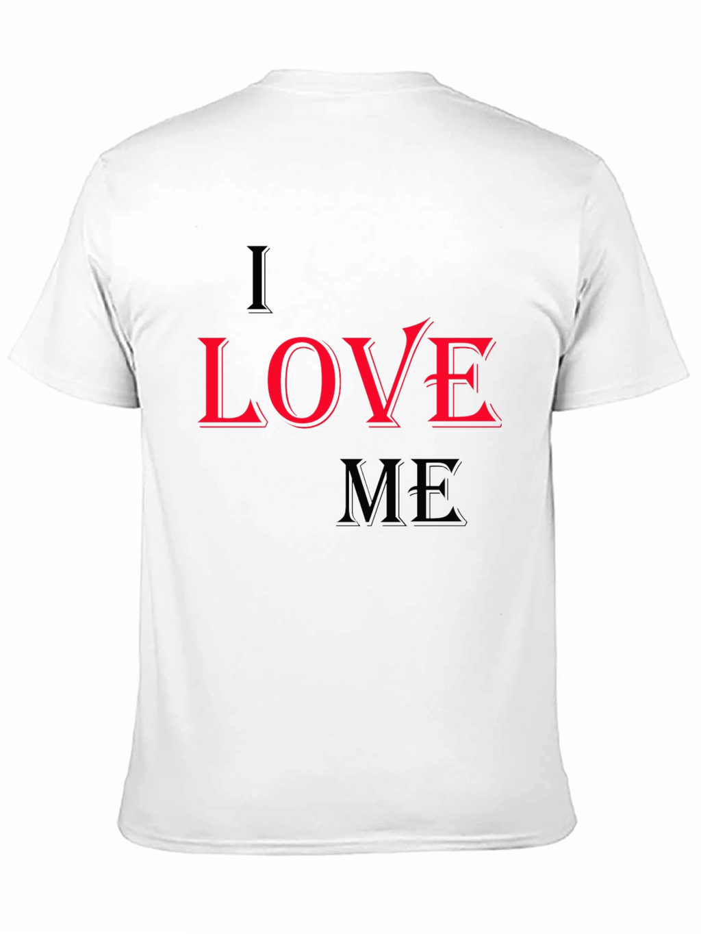 I Love Me Graphic Print Black T-Shirt
