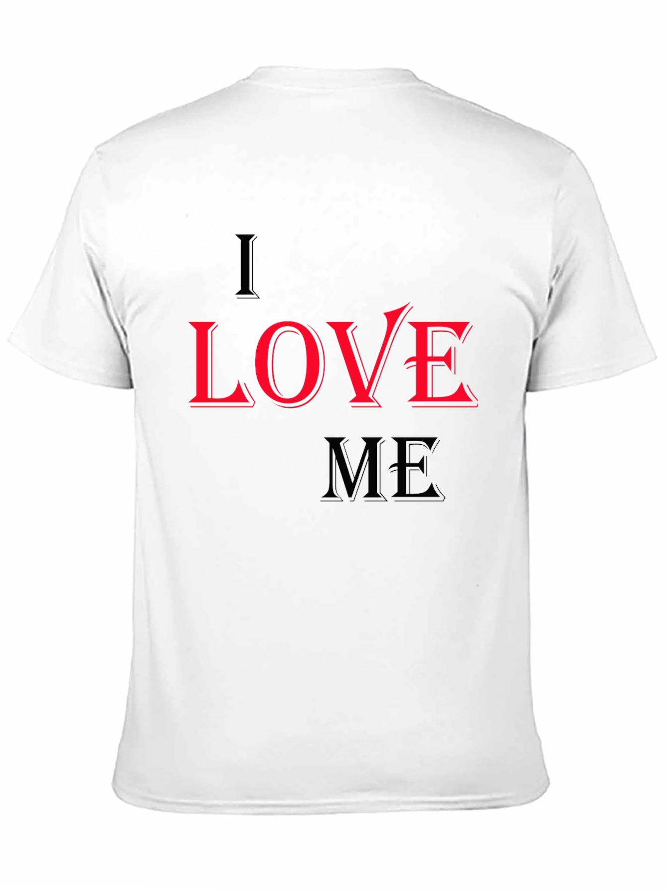 I Love Me Graphic Print Black T-Shirt