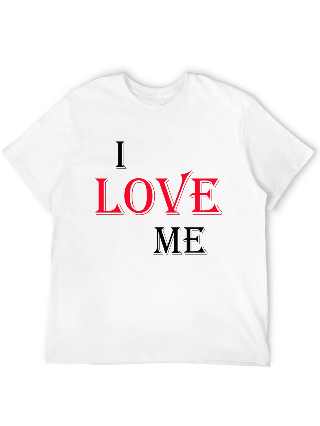 I Love Me Graphic Print Black T-Shirt