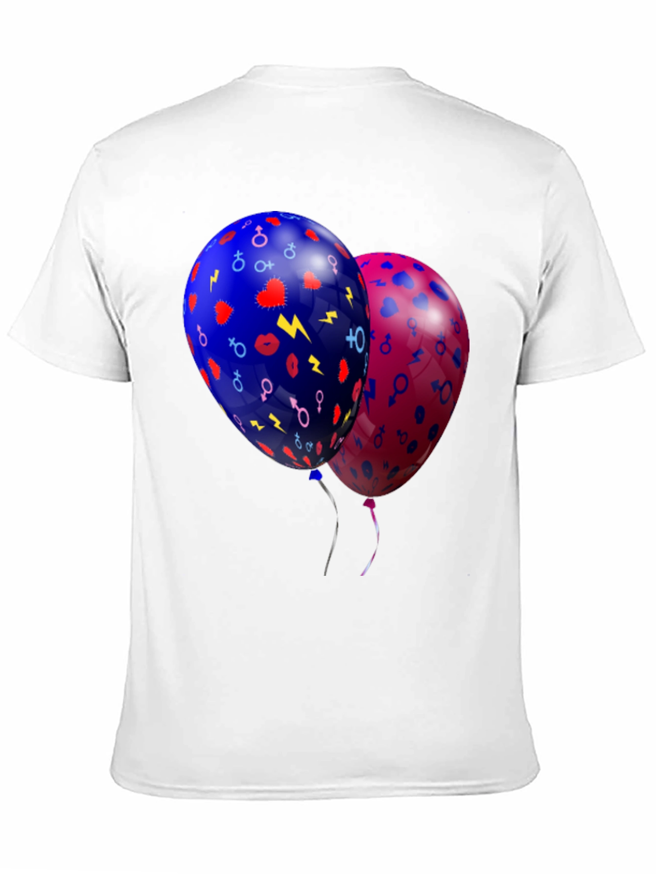 Stylish Balloons Graphic Black T-Shirt
