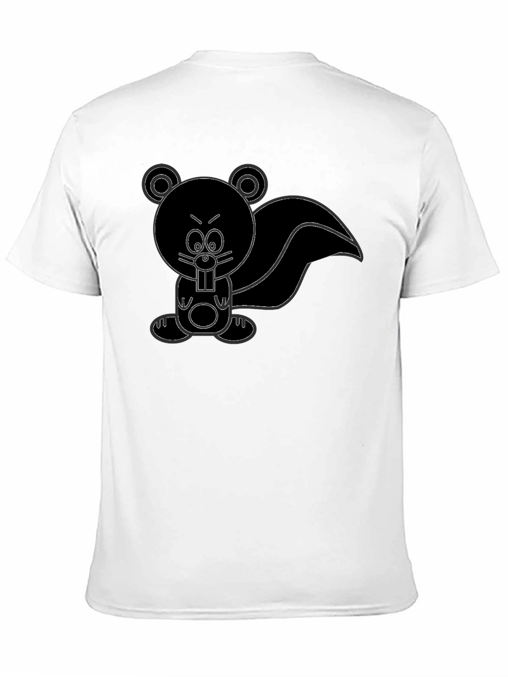 Cartoon Skunk Graphic Tee - Unisex Black T-Shirt