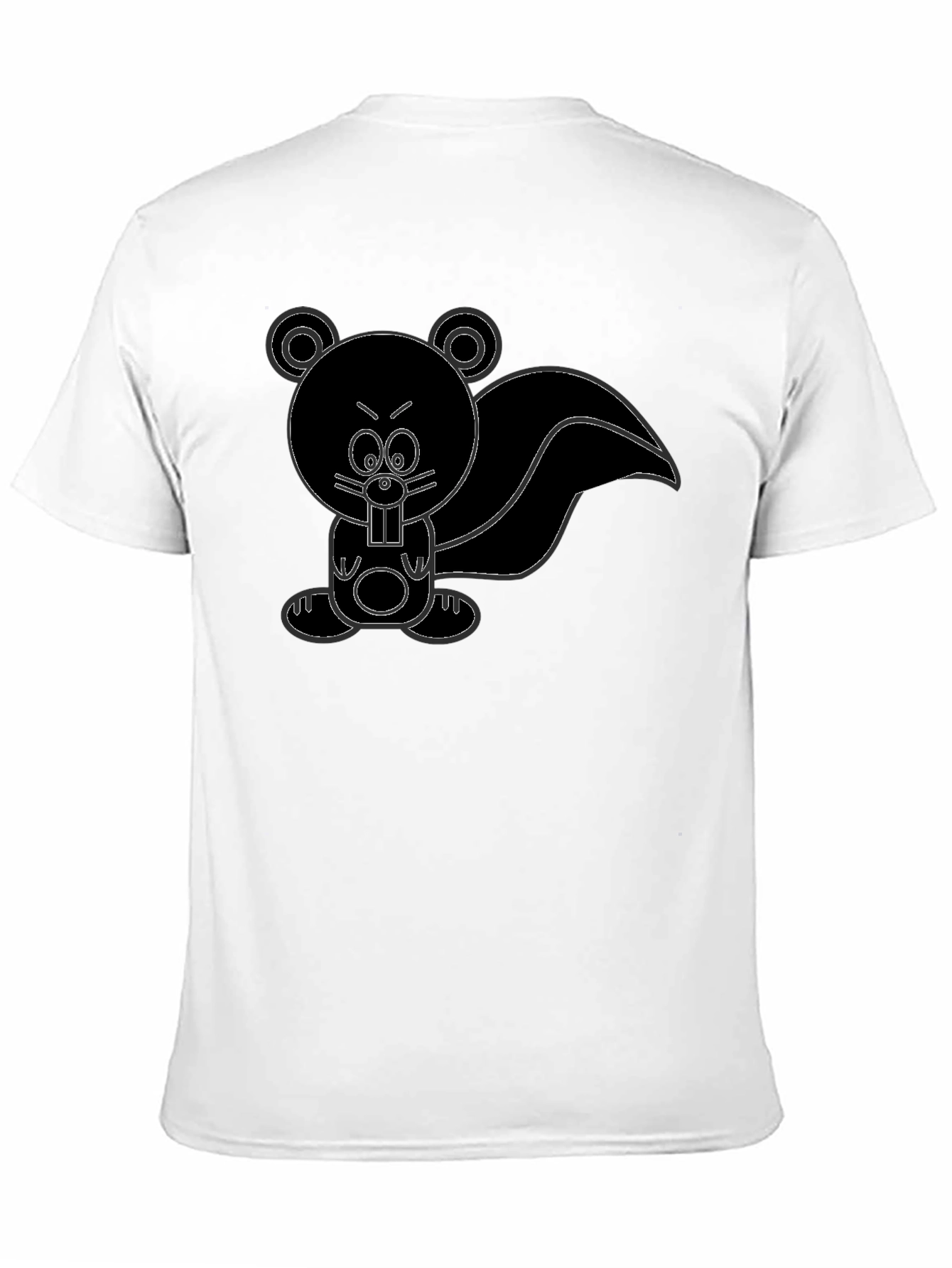 Cartoon Skunk Graphic Tee - Unisex Black T-Shirt