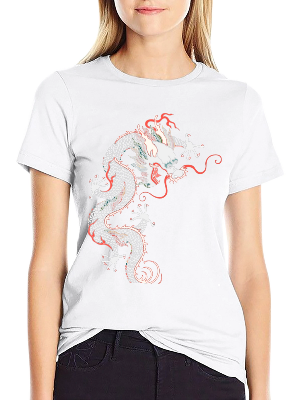Dragon Graphic T-Shirt - Black Crew Neck