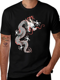 Dragon Graphic T-Shirt - Black Crew Neck