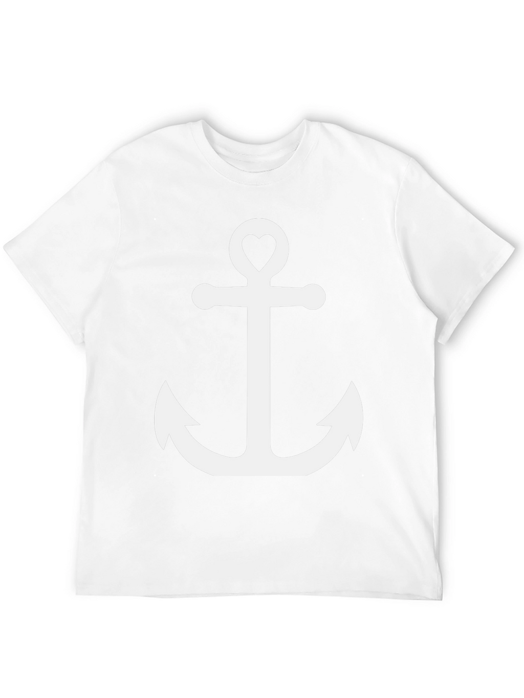 Anchor Heart Graphic Tee - Black Cotton T-Shirt