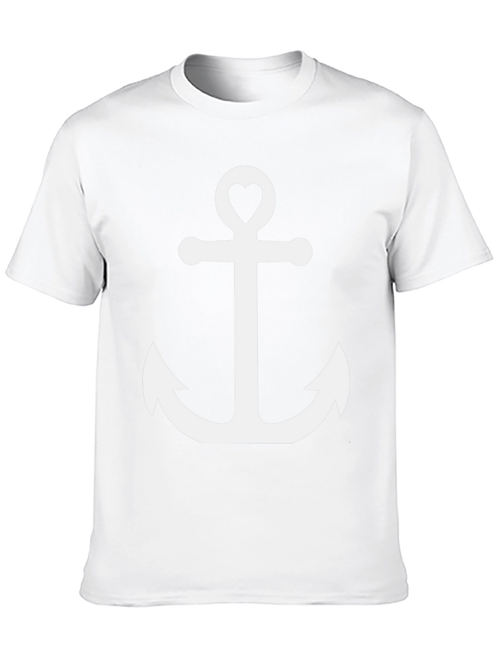 Anchor Heart Graphic Tee - Black Cotton T-Shirt