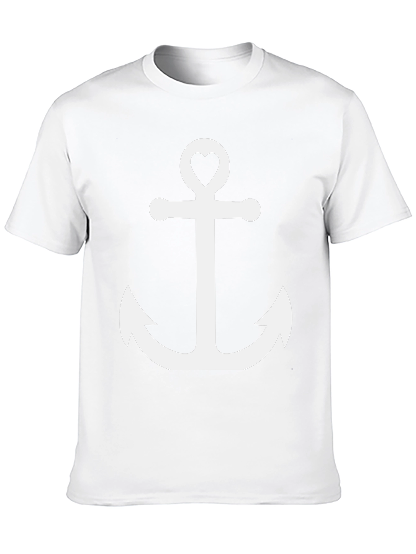 Anchor Heart Graphic Tee - Black Cotton T-Shirt