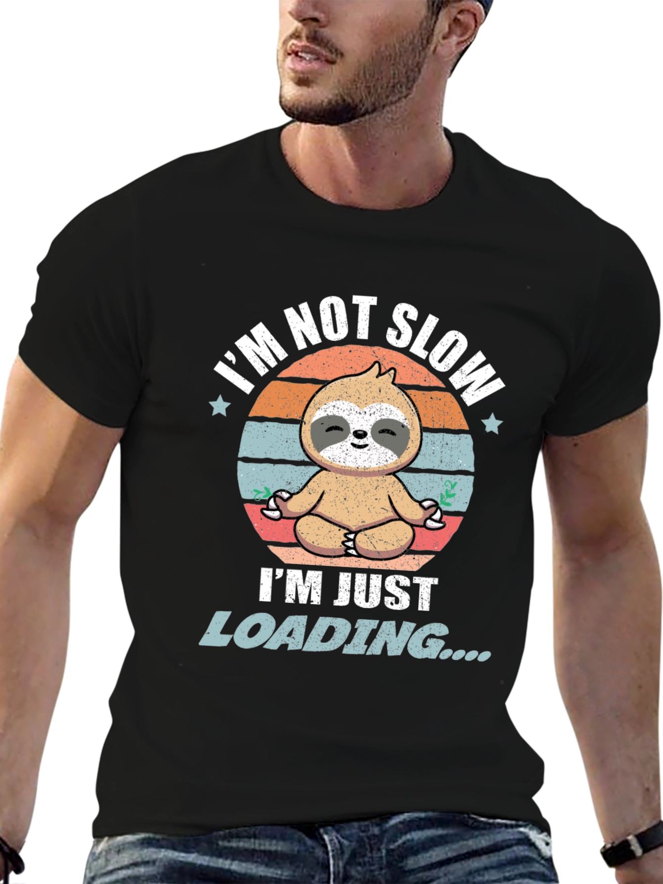 Funny Sloth Loading T-Shirt - Mens Graphic Tee