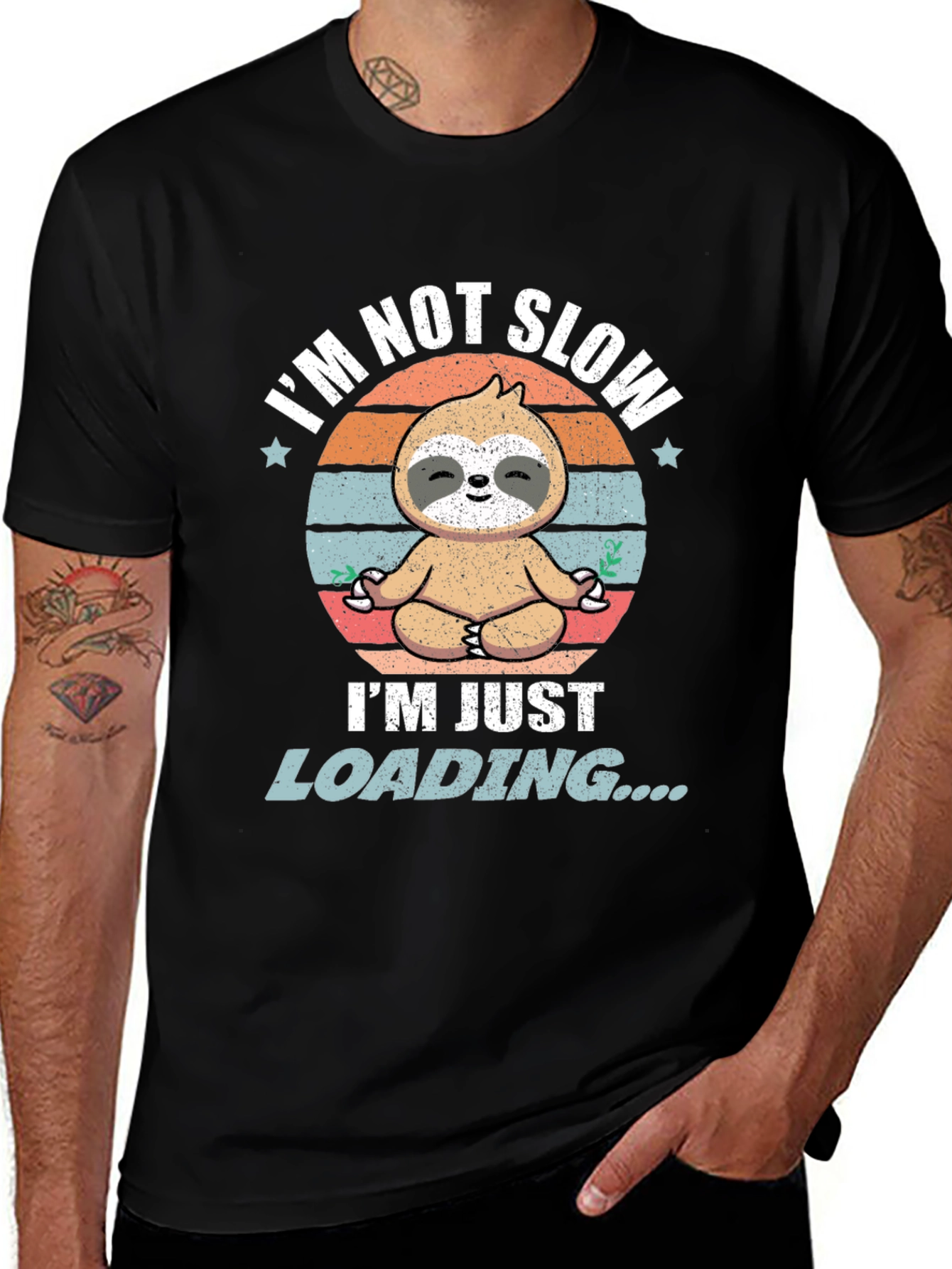 Funny Sloth Loading T-Shirt - Mens Graphic Tee