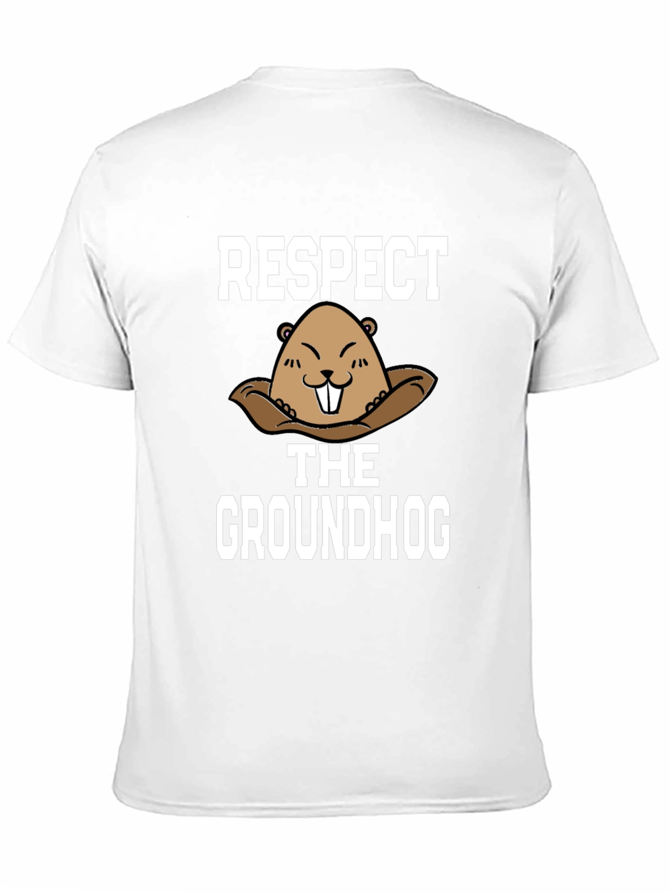 Respect the Groundhog T-Shirt - Funny Graphic Tee