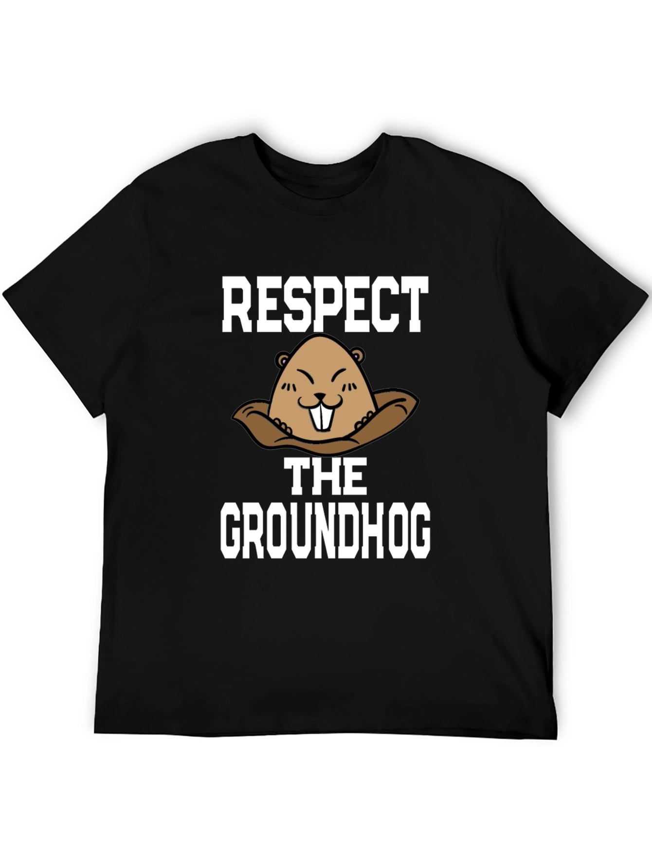 Respect the Groundhog T-Shirt - Funny Graphic Tee