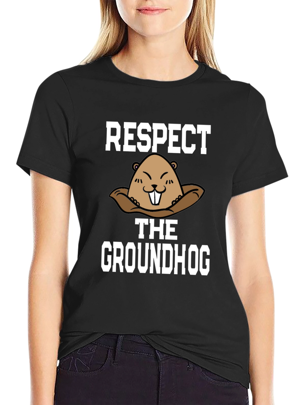 Respect the Groundhog T-Shirt - Funny Graphic Tee