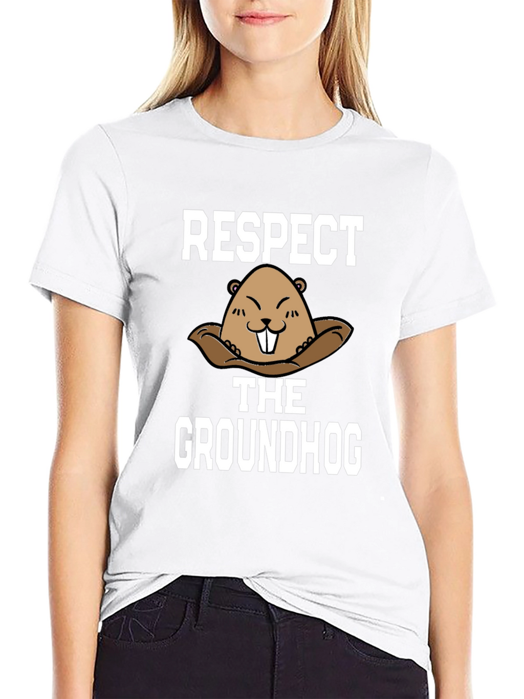 Respect the Groundhog T-Shirt - Funny Graphic Tee