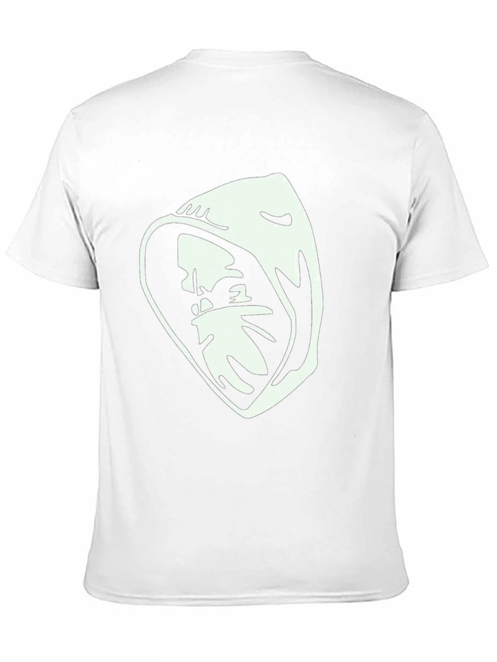 Hooded Figure Graphic T-Shirt - Black