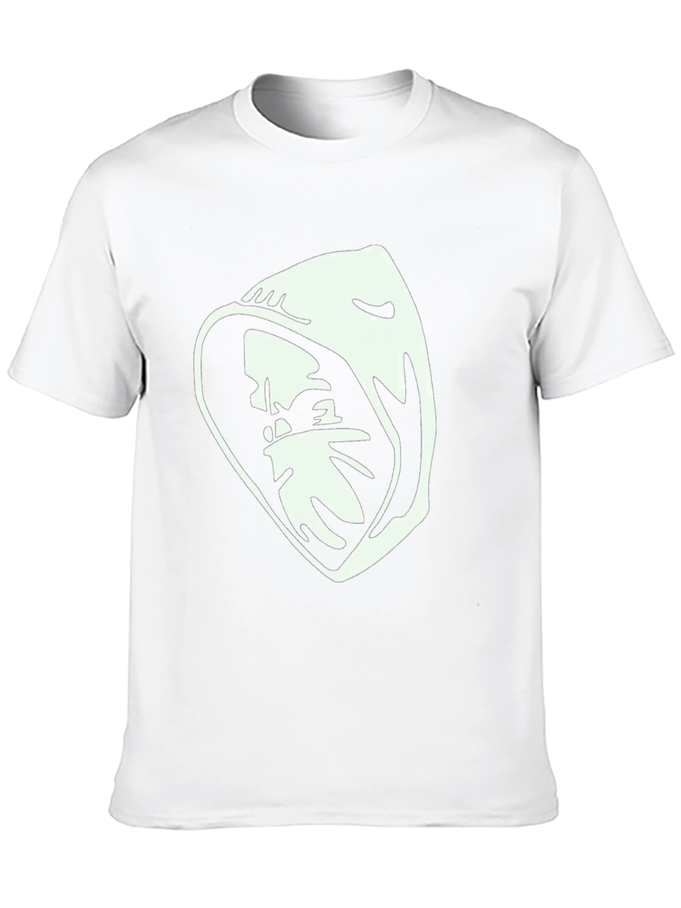 Hooded Figure Graphic T-Shirt - Black