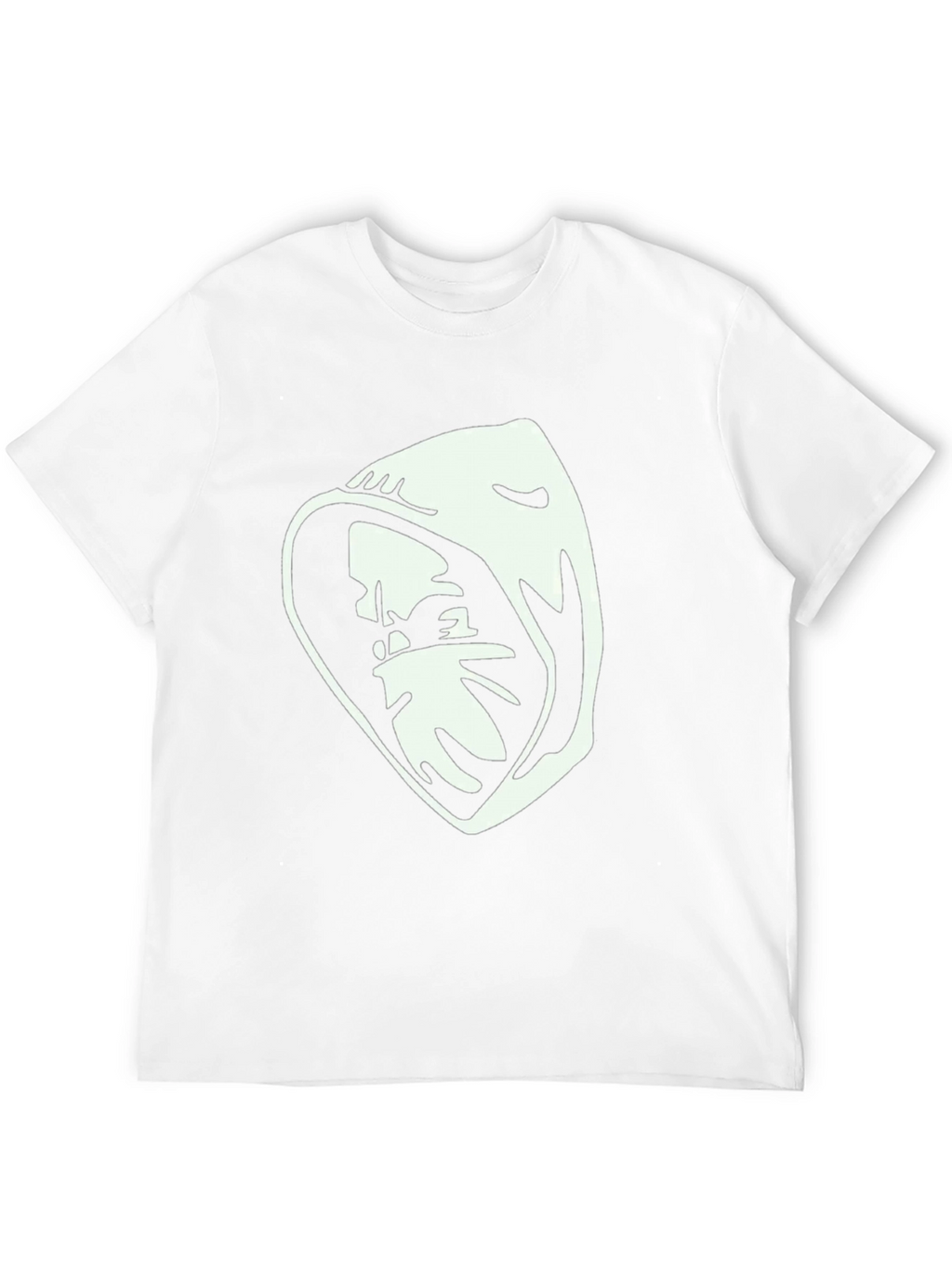Hooded Figure Graphic T-Shirt - Black