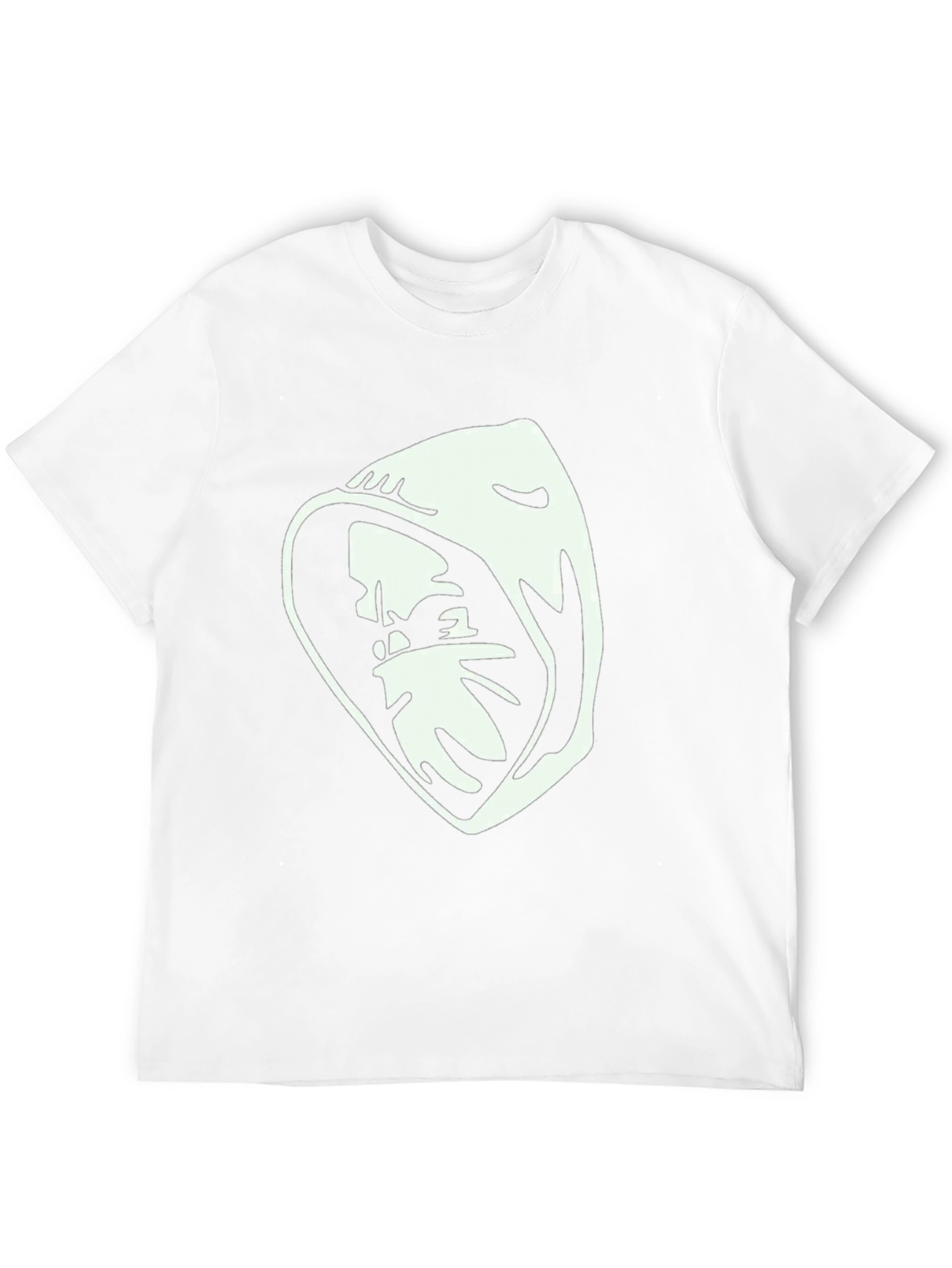 Hooded Figure Graphic T-Shirt - Black
