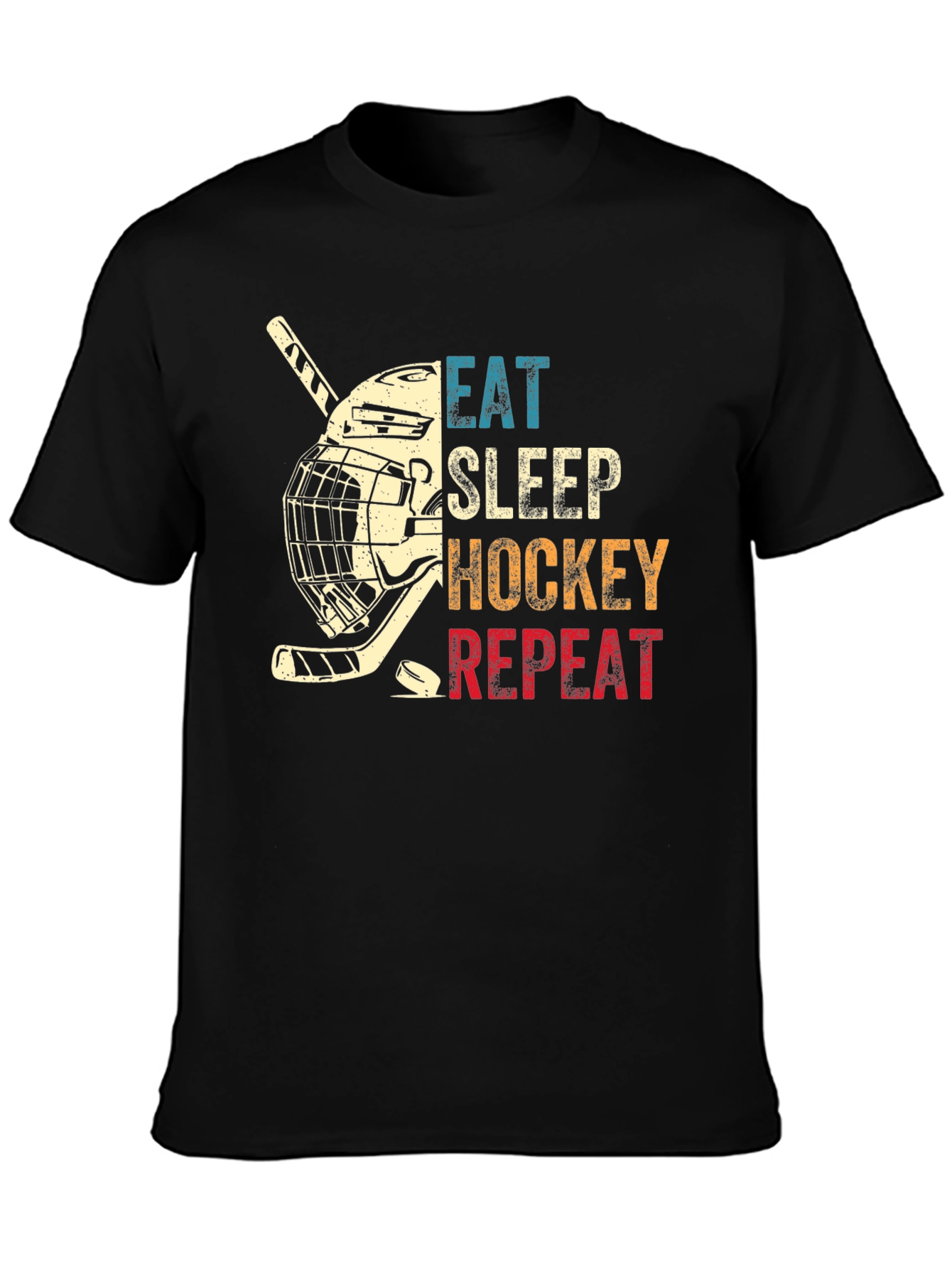Eat Sleep Hockey Repeat Graphic T-Shirt
