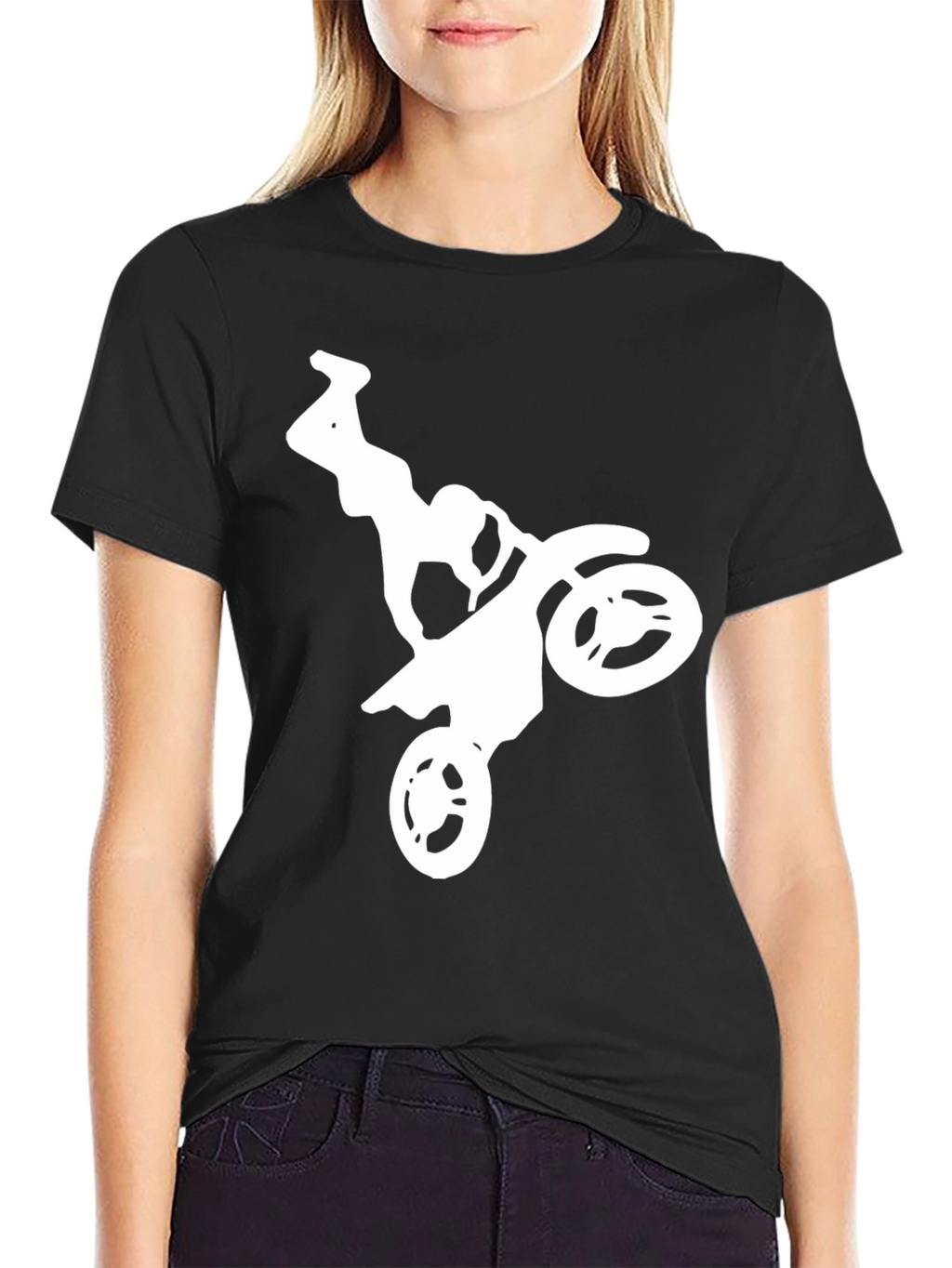 Motocross Rider Graphic Tee - Black