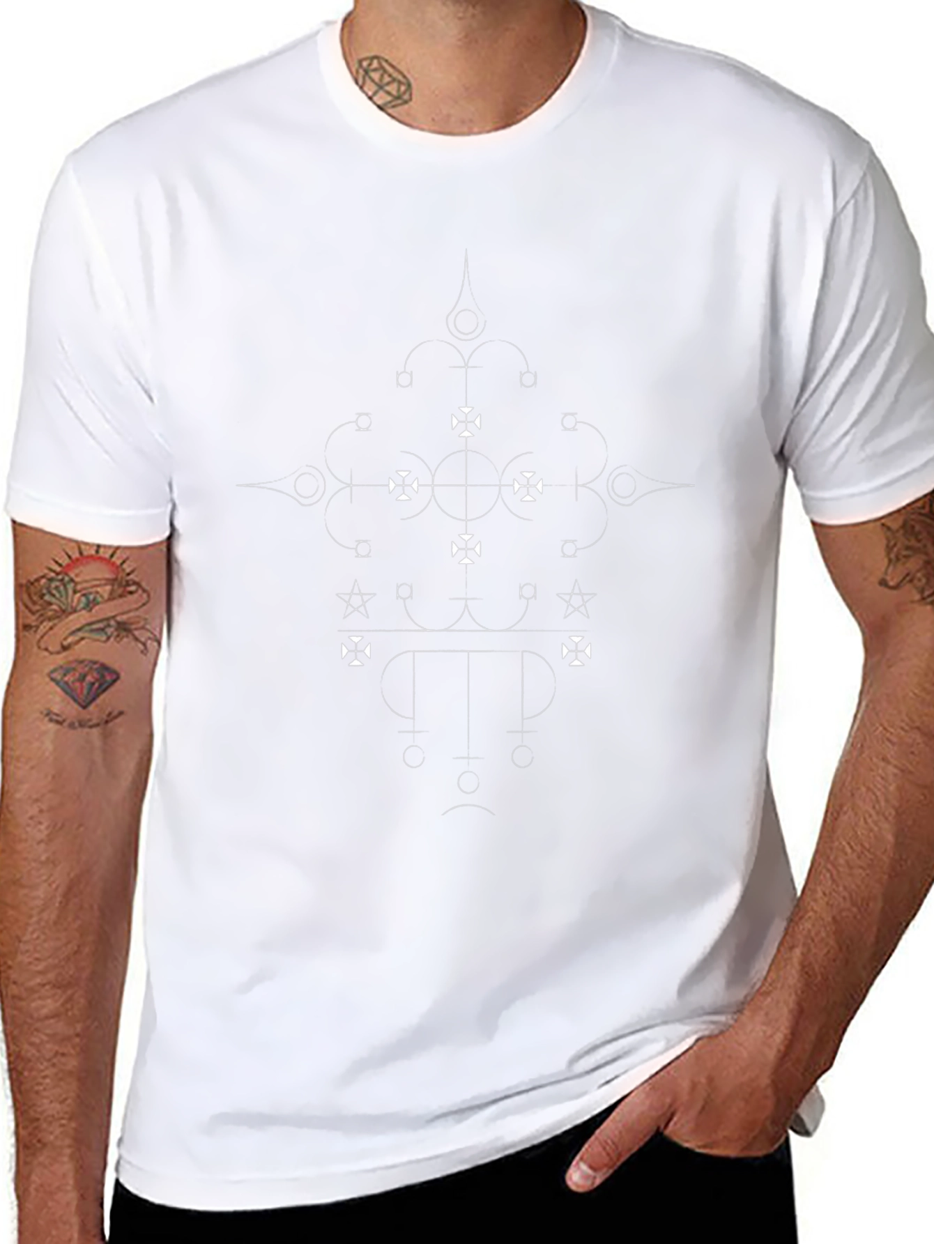 Symbolic Graphic Tee - Black Cotton Blend