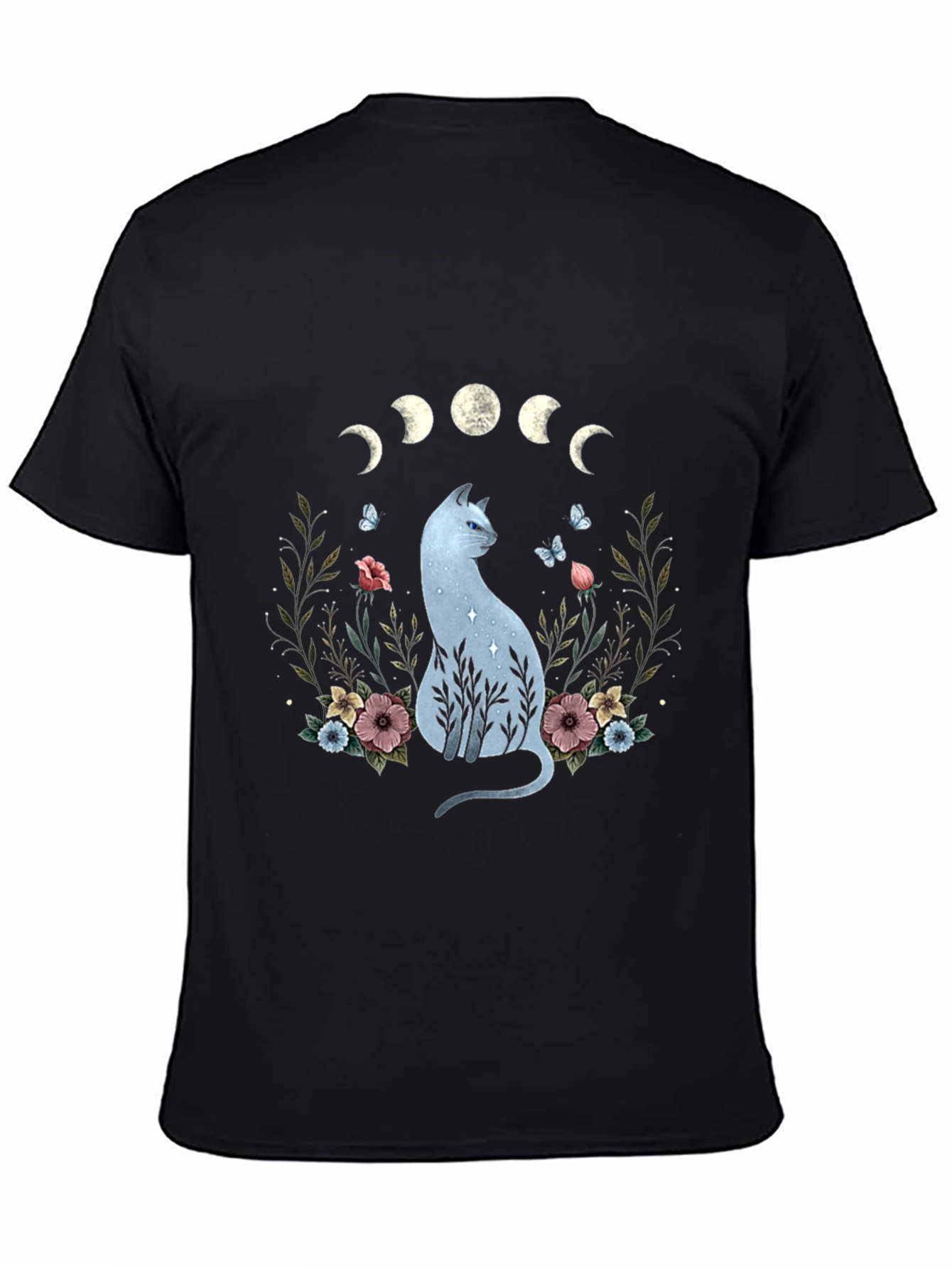 Mystic Cat Moon Phase Graphic Tee