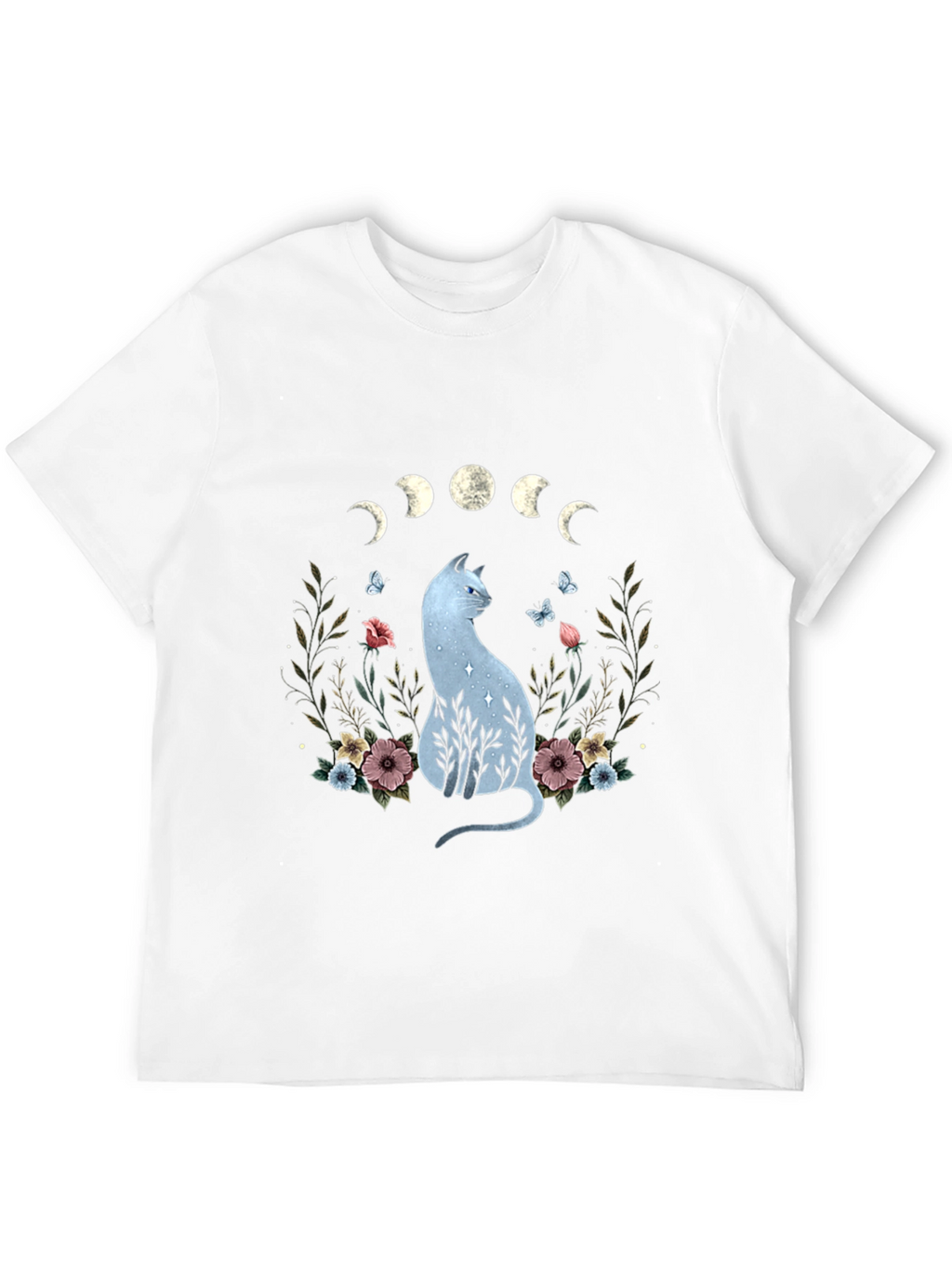 Mystic Cat Moon Phase Graphic Tee