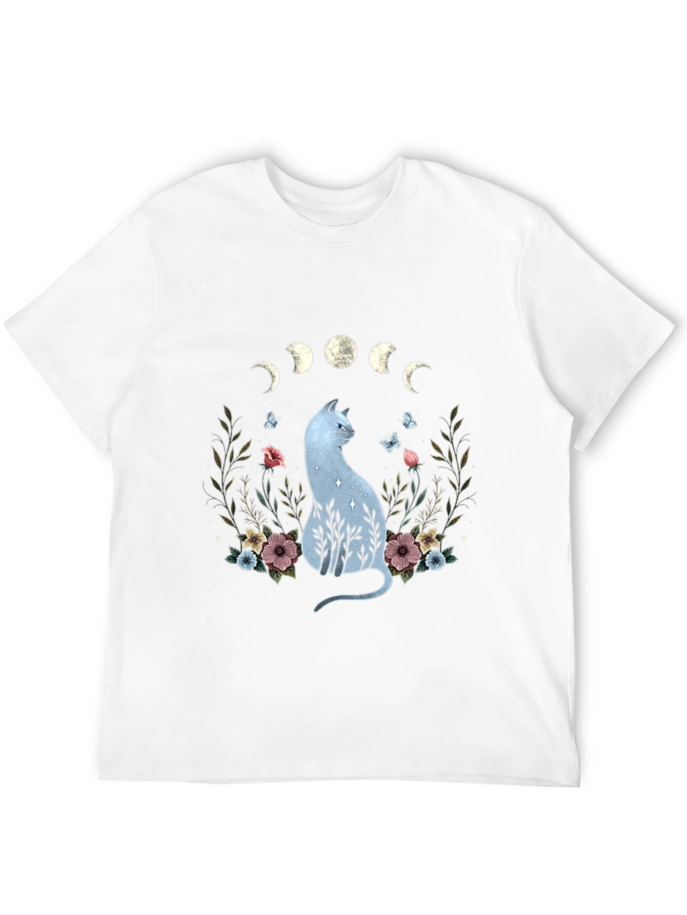 Mystic Cat Moon Phase Graphic Tee