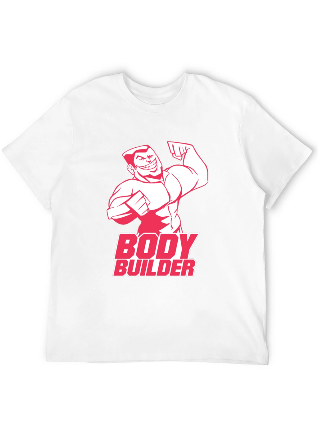 Bodybuilder Graphic Tee - Black Cotton Gym T-Shirt