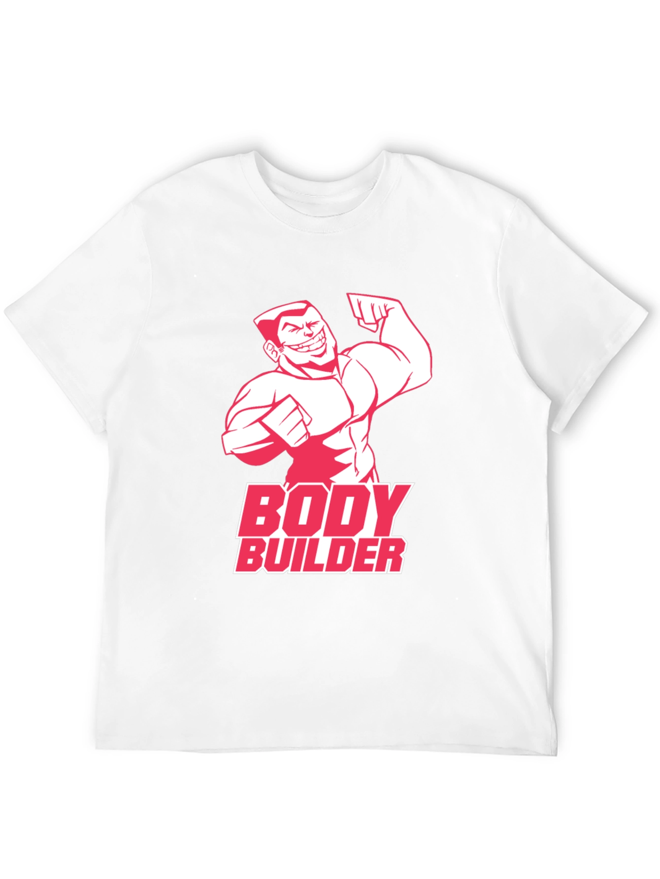 Bodybuilder Graphic Tee - Black Cotton Gym T-Shirt
