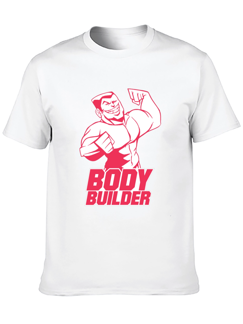 Bodybuilder Graphic Tee - Black Cotton Gym T-Shirt