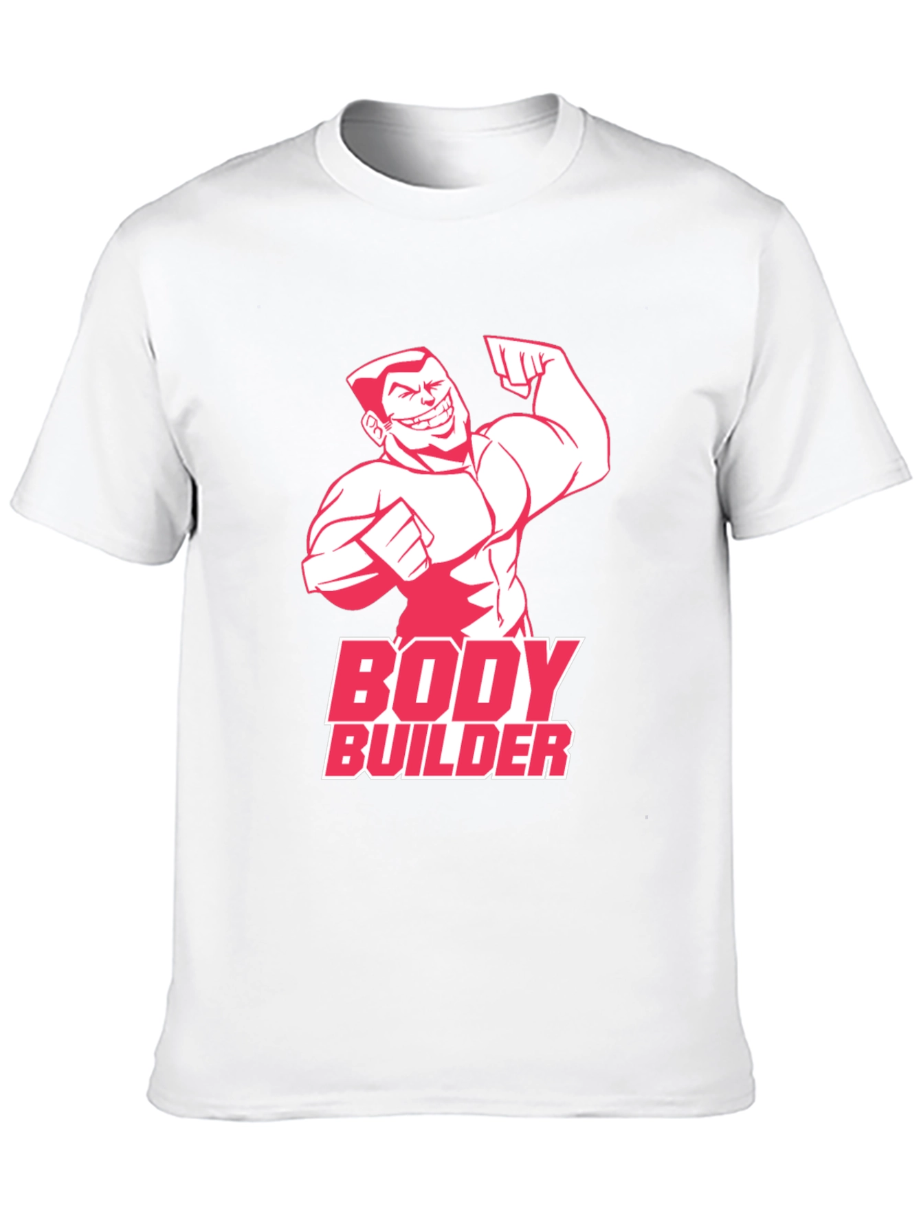 Bodybuilder Graphic Tee - Black Cotton Gym T-Shirt
