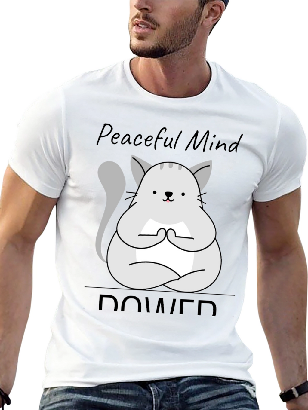 Peaceful Mind Cat T-Shirt - Unisex