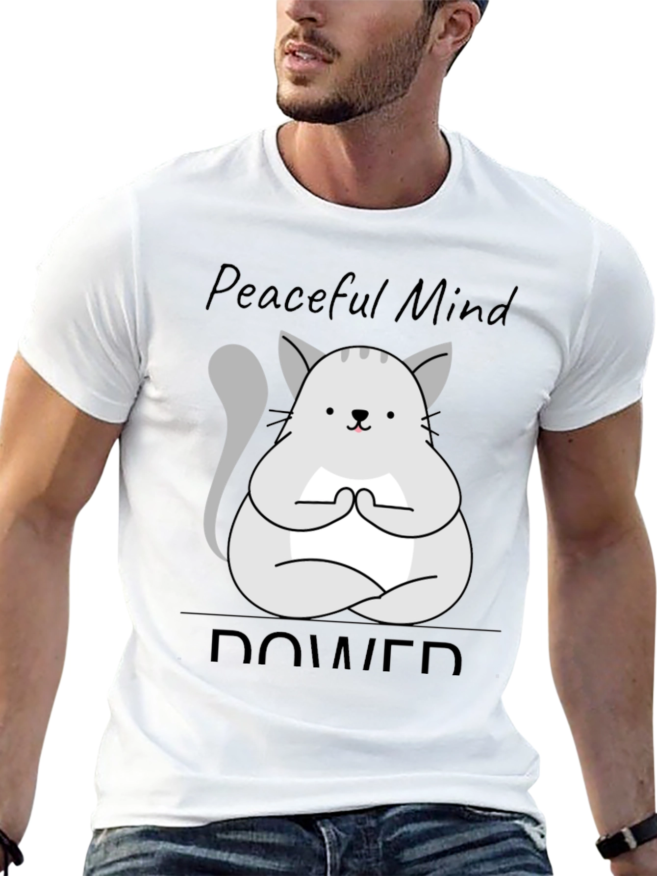 Peaceful Mind Cat T-Shirt - Unisex