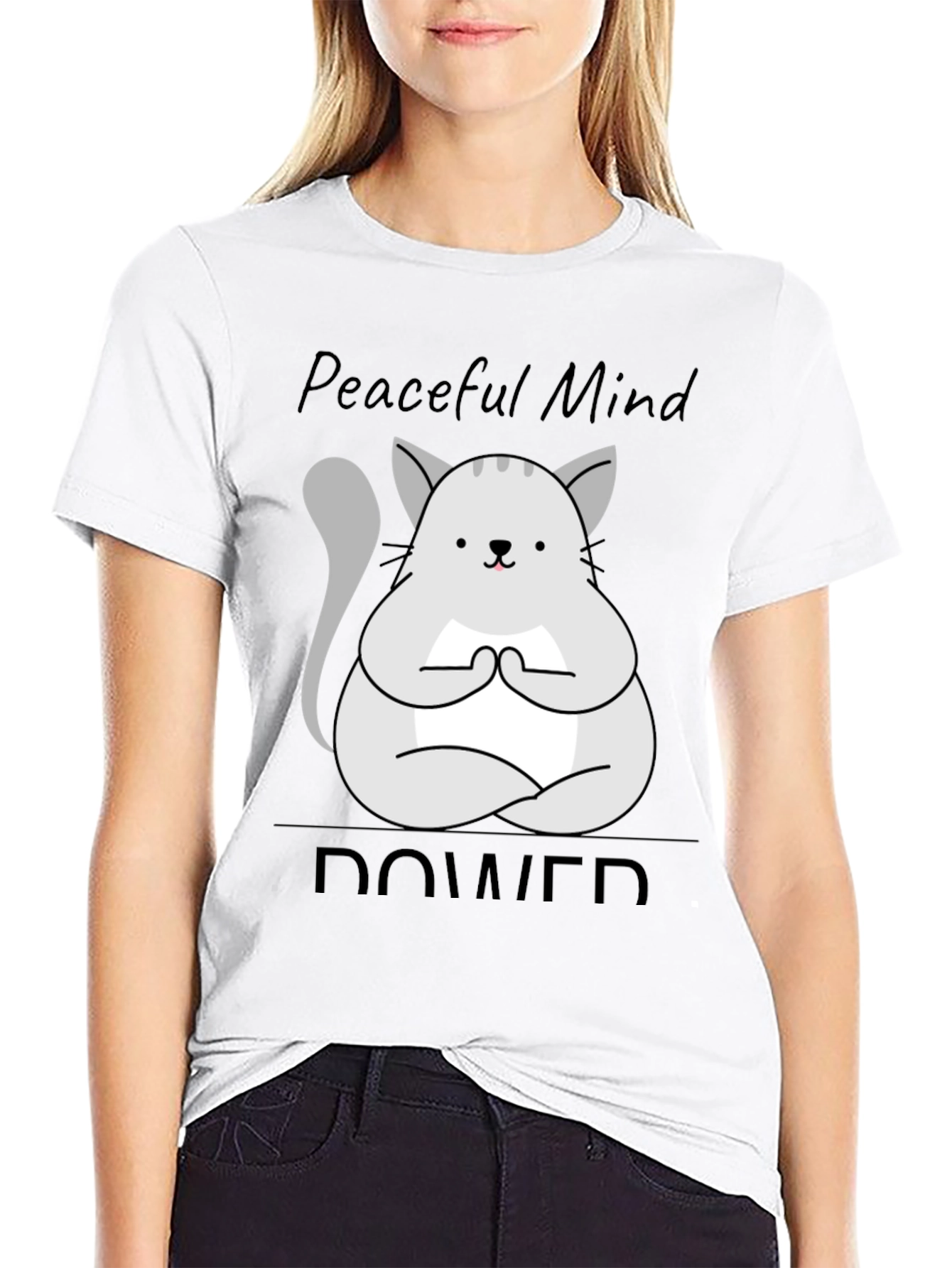 Peaceful Mind Cat T-Shirt - Unisex