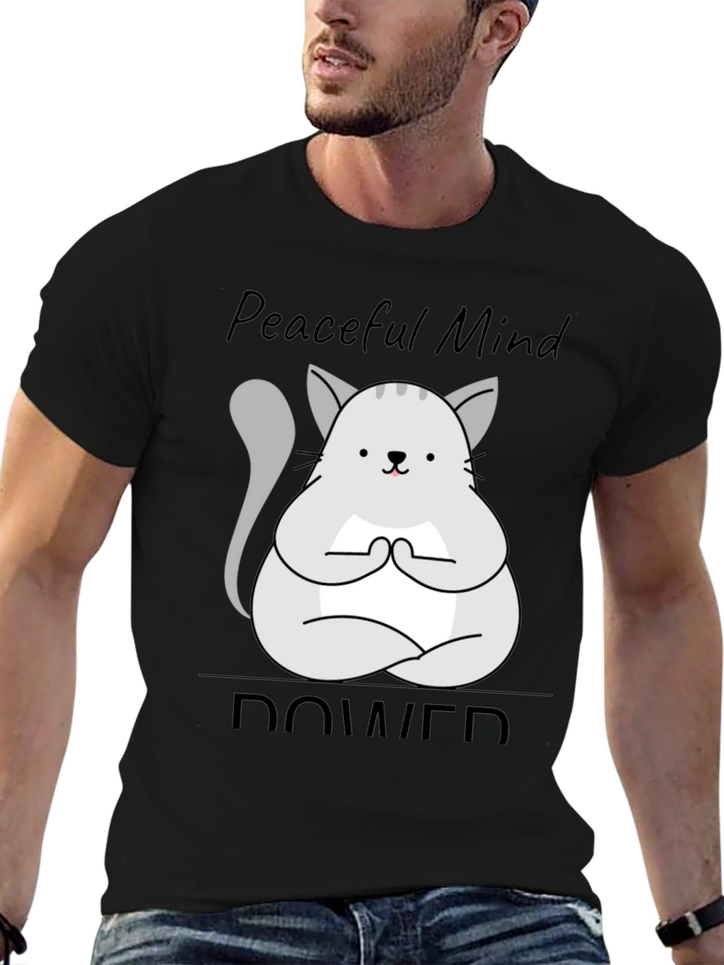 Peaceful Mind Cat T-Shirt - Unisex